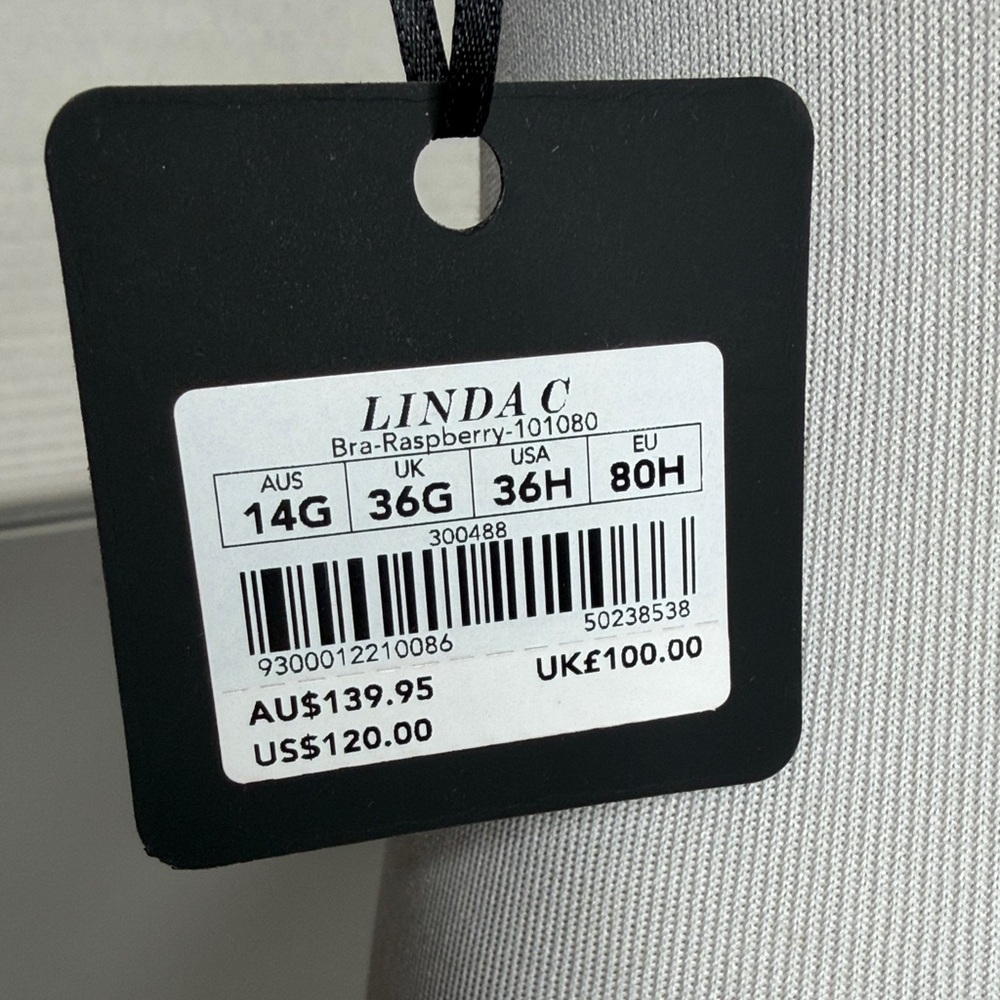 Linda C Raspberry Bra Top - Women Intimates & Sleepwear 36H - Picture 3 of 4